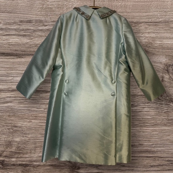 🌸 "Elegant Mint Ensemble" Vintage Dress and Jacket Set 🌸 - Picture 3 of 14